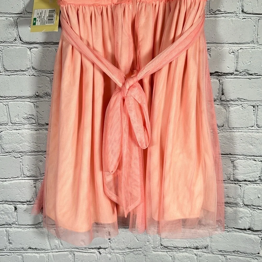 Cherokee Girls Tulle tutu floral Dress Size Medium Peach/Coral NEW - Picture 13 of 15